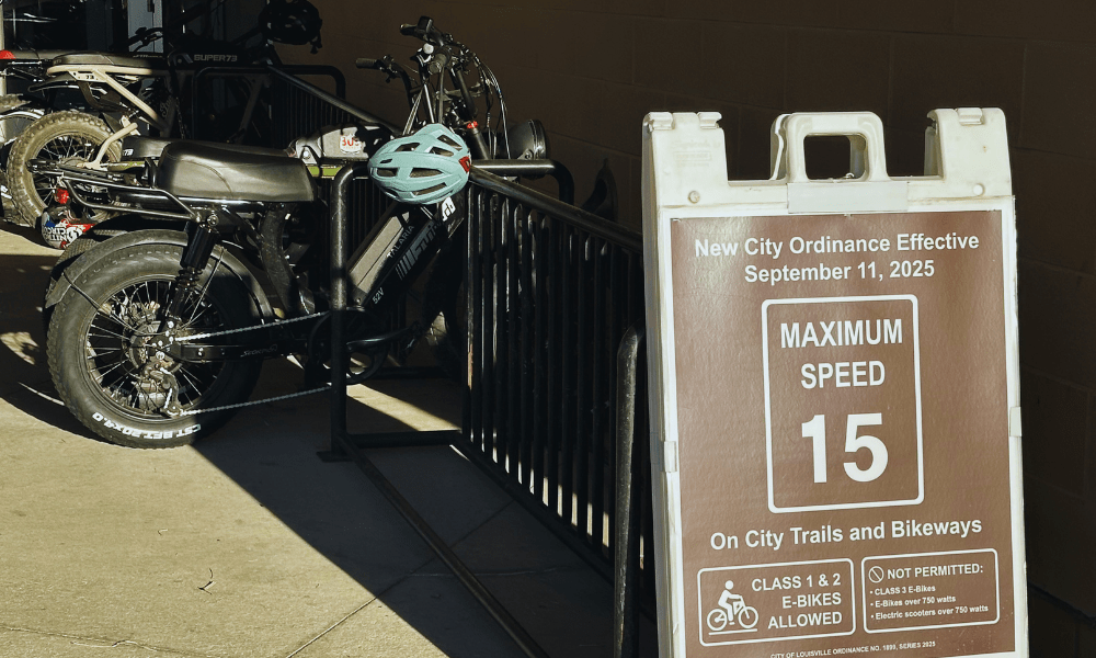 The Boulder County Sheriff's Office and local e-bike shops, like Louisville Cyclery, say parents can play a major role in improving light motor vehicle safety on local streets and trails. (Hannah Leigh Myers / KGNU News)